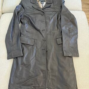 INC International Concepts Brown Leather Jacket